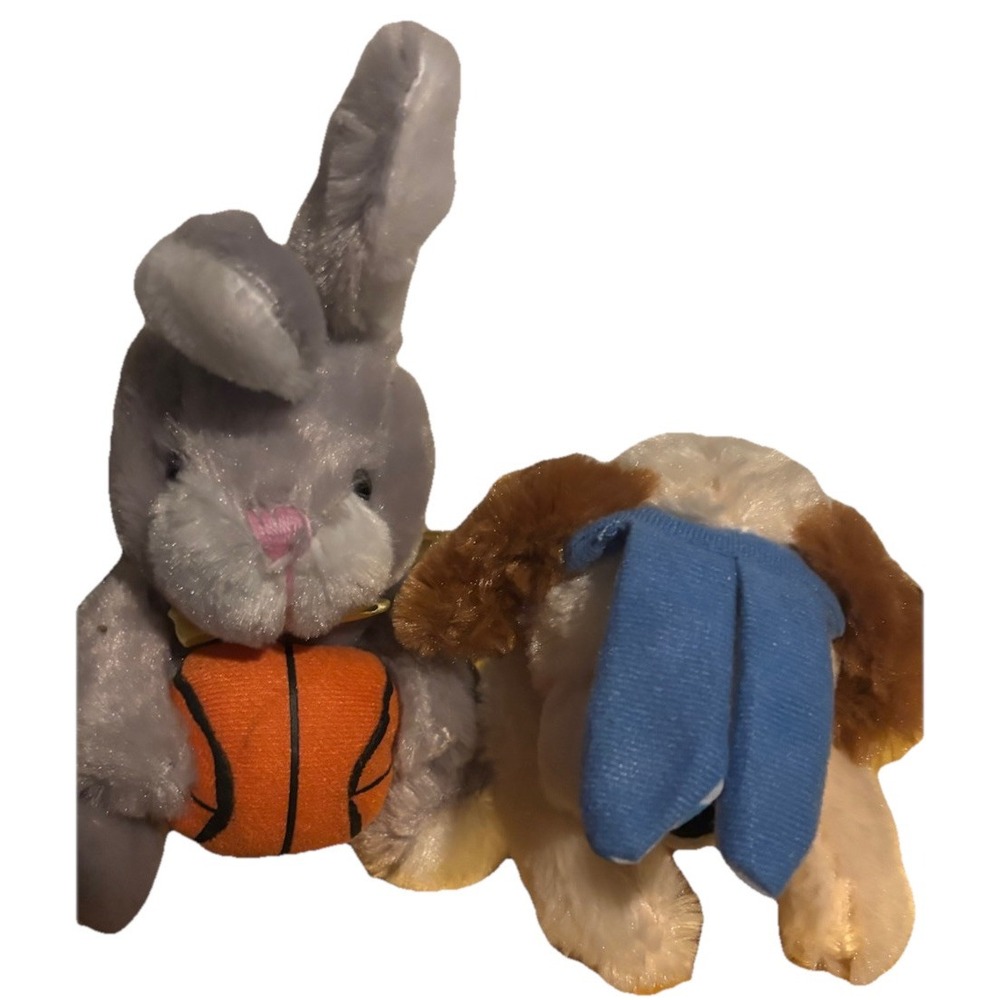 Easter Plush 7-inch Small Bunny DOG Puppy Bunny Ears Lot‎ 2 Way To Celebrate